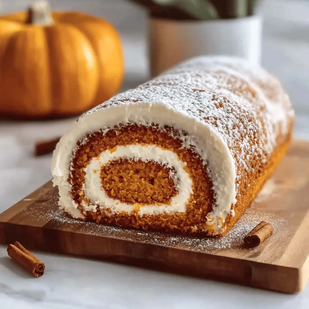 Pumpkin Spice Roll Cake