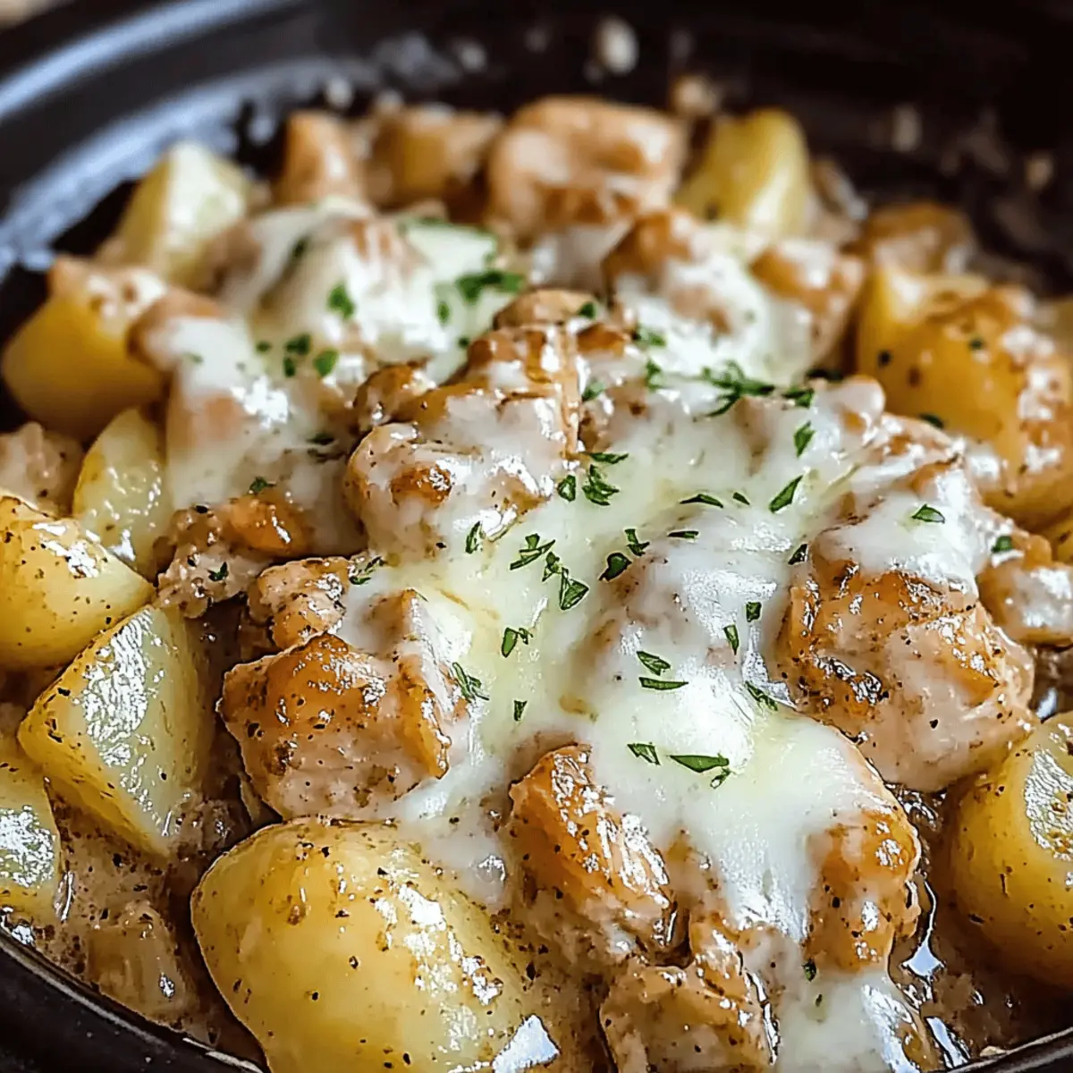 Slow Cooker Garlic Parmesan Chicken and Potatoes