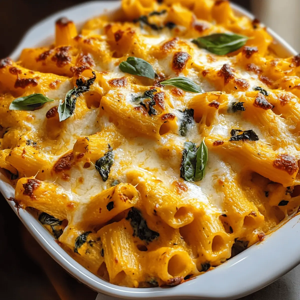 Cheesy Pumpkin Ricotta Pasta Bake