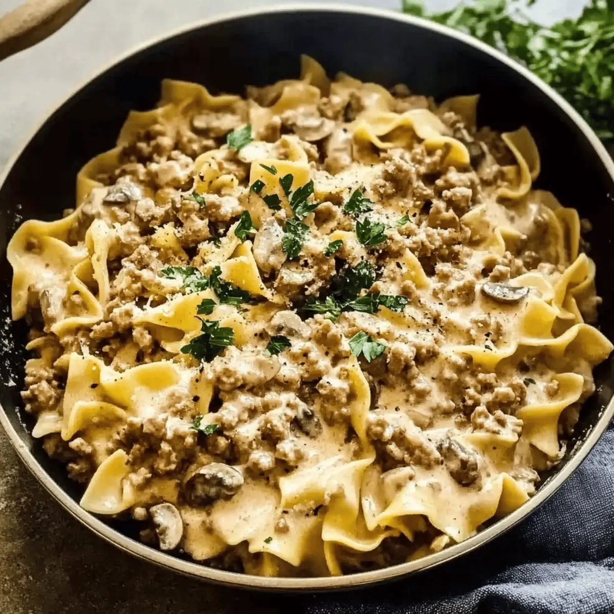 Creamy Turkey Stroganoff