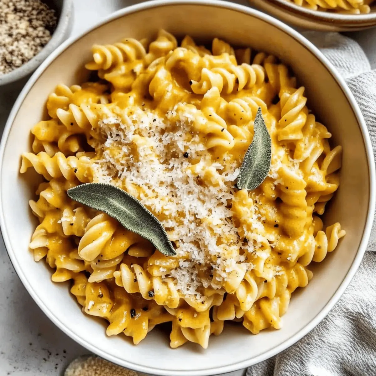 Pumpkin Pasta with Sage