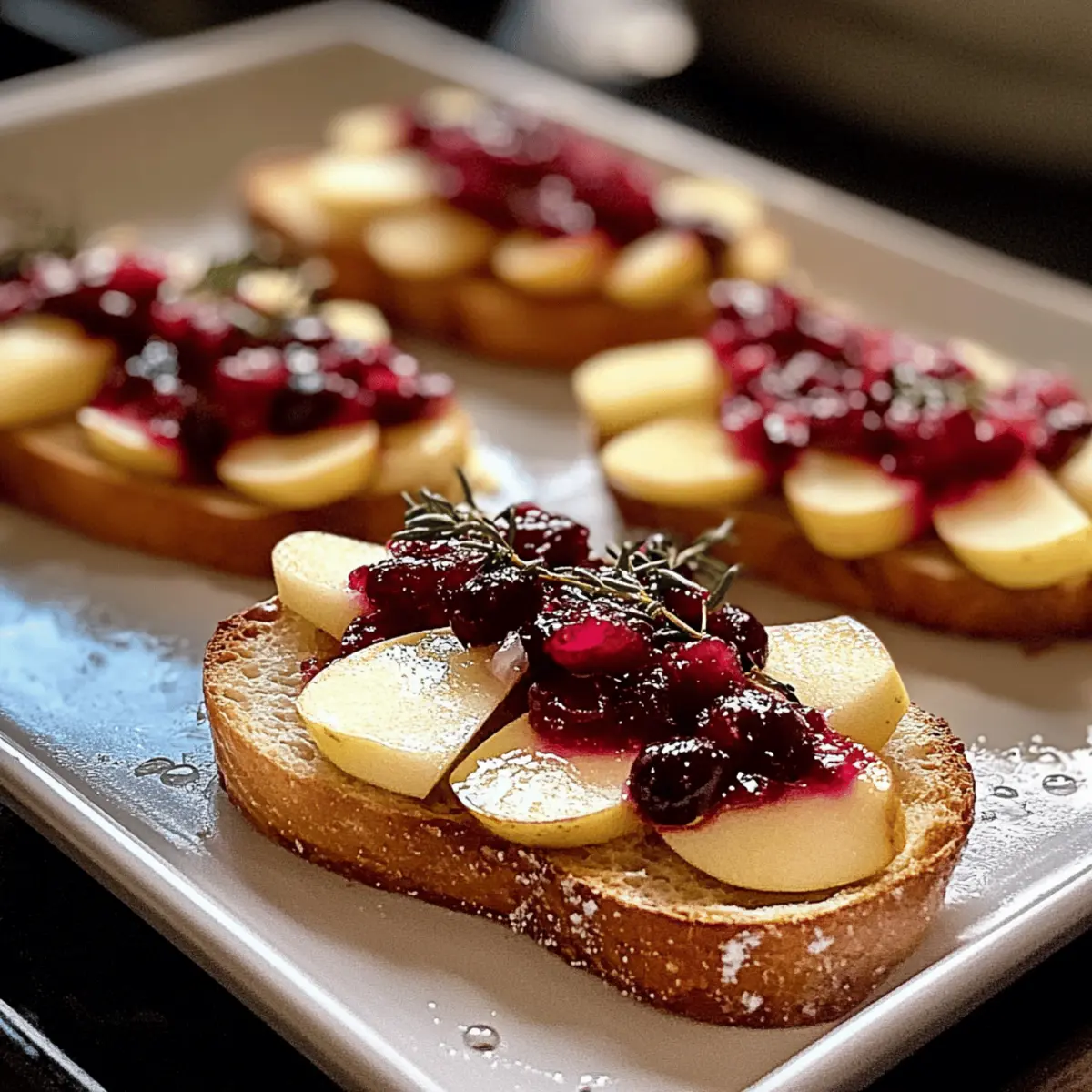 Cranberry Apple Brie Crostini