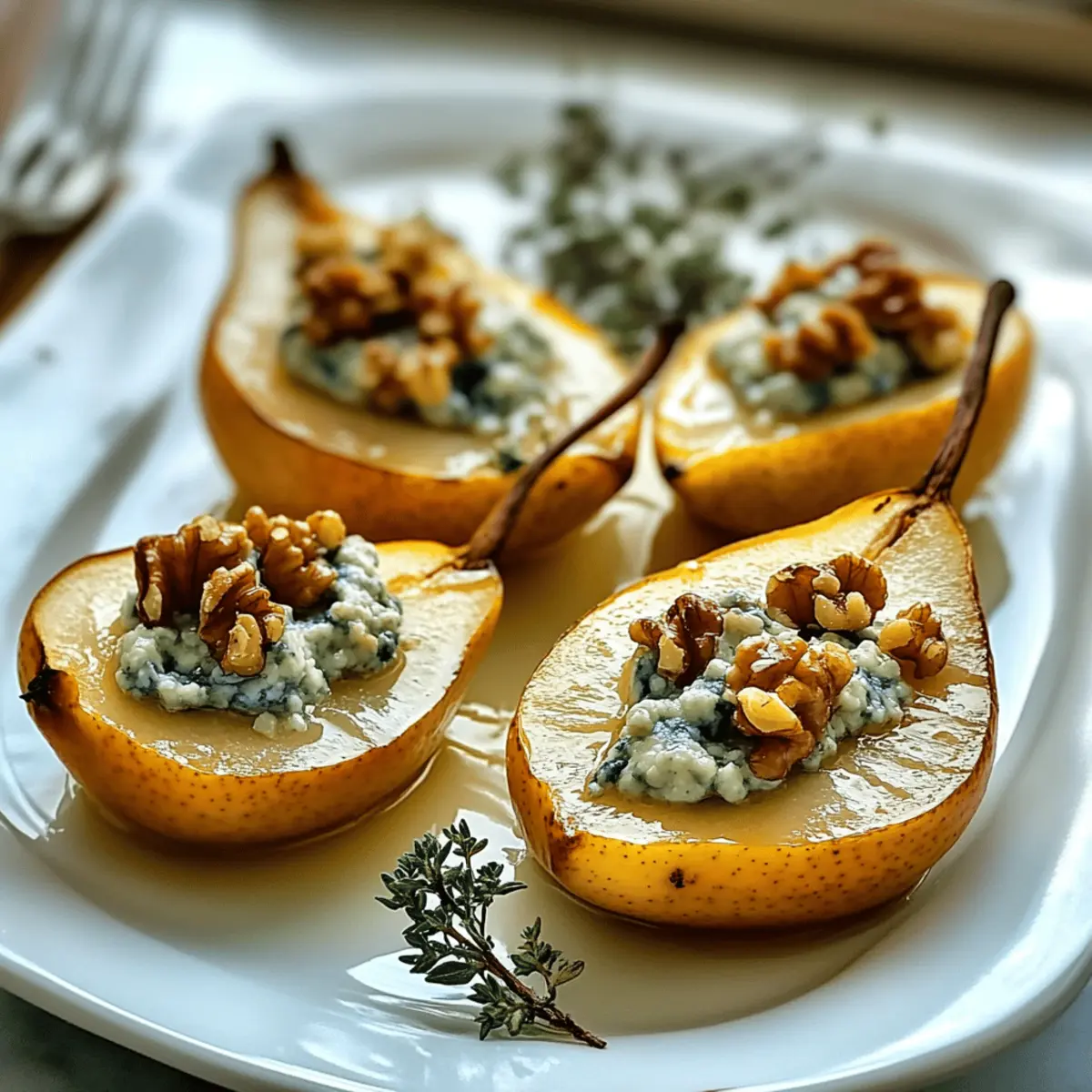 Elegant Blue Cheese Stuffed Pears