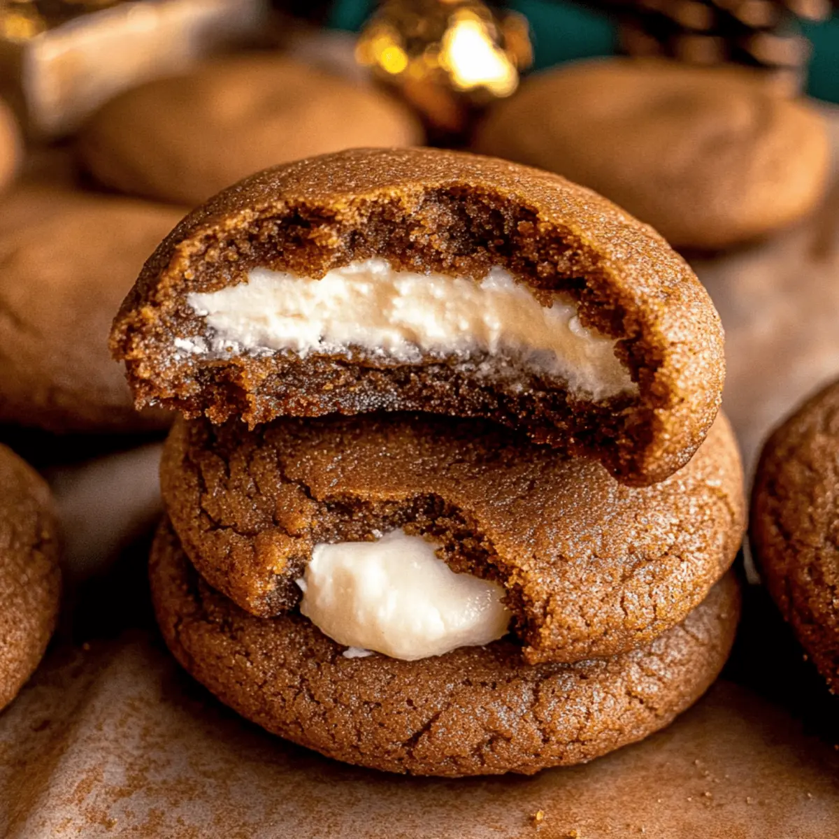 Gingerbread Cheesecake Cookies