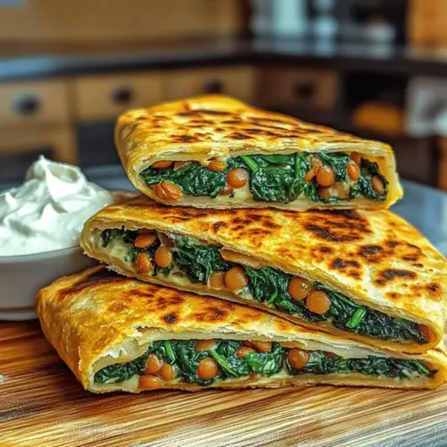 Red Lentil & Spinach Wraps