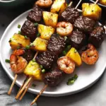 Teriyaki Steak and Shrimp Kabobs