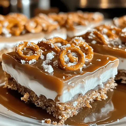 Salted Caramel Pretzel Bars