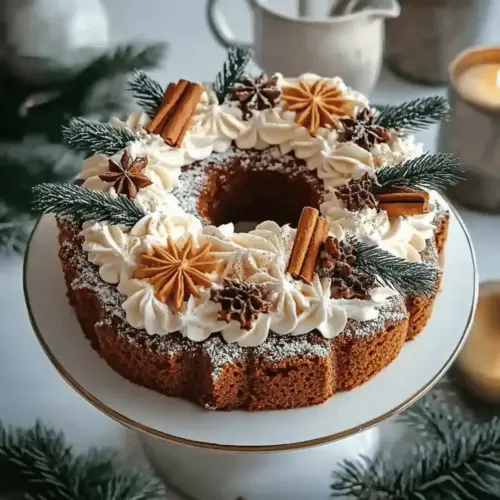 Spiced Gingerbread Wreath Cake