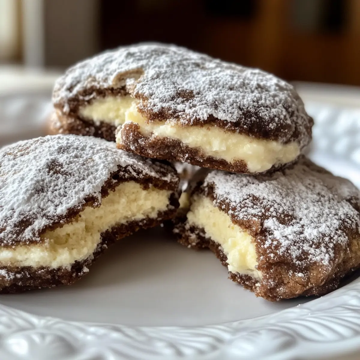 Tiramisu Crinkle Cookies