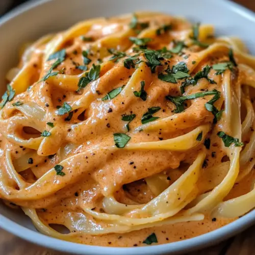 Creamy Red Pepper Alfredo Pasta