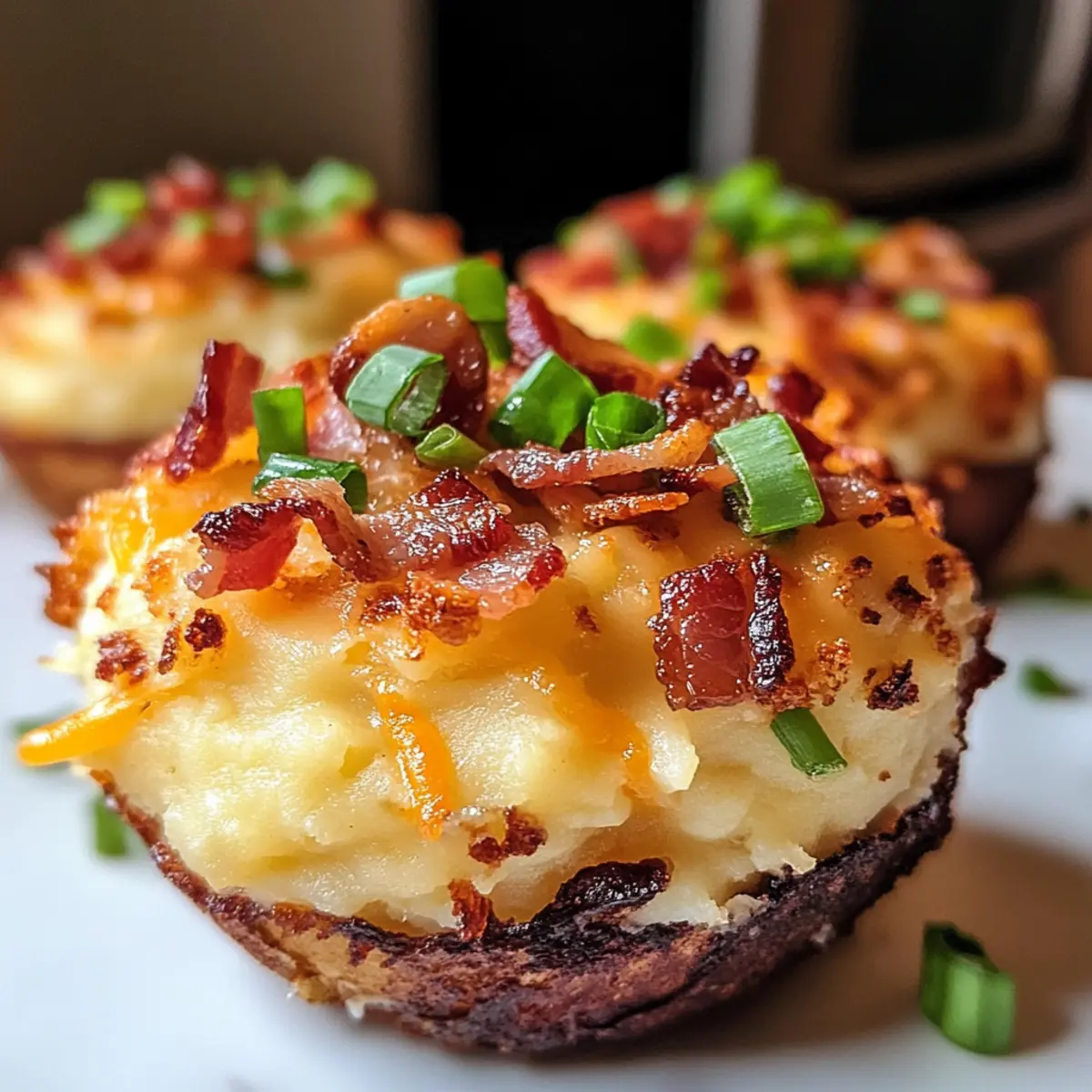 Stuffed Mashed Potato Nests