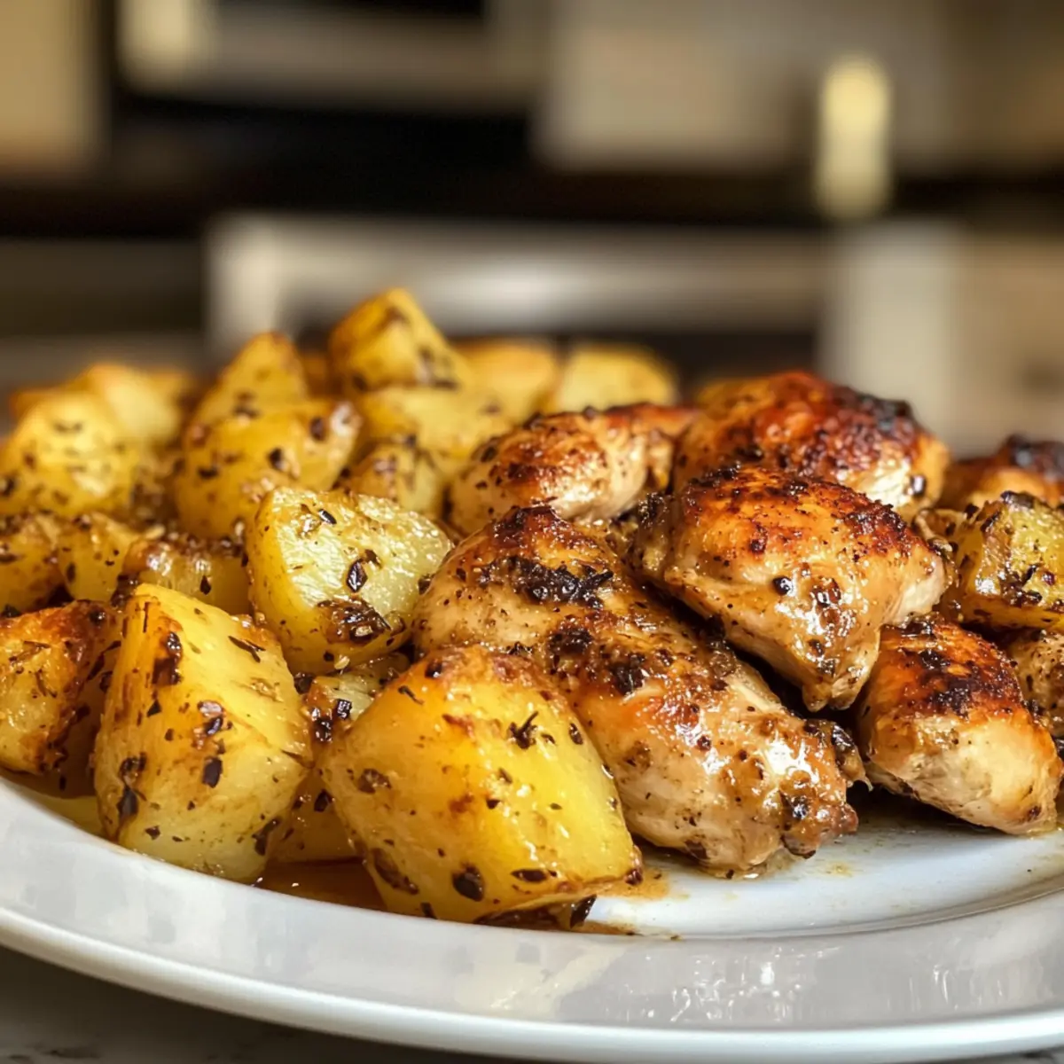 Garlic Butter Chicken and Potatoes Skillet