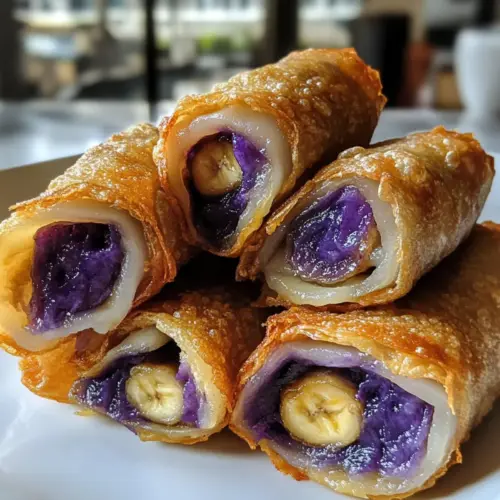 Crispy Ube Banana Turon Recipe