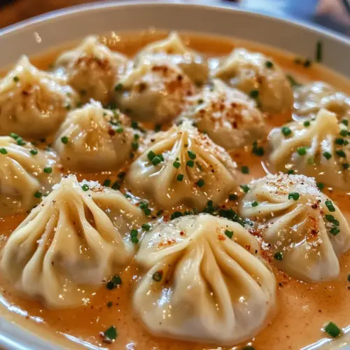 Soup Dumplings in Creamy Gochujang Sauce