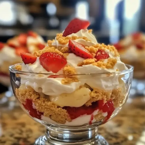 Strawberry Shortcake Pudding Cups