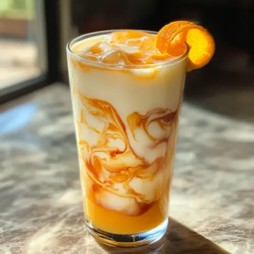 Iced Orange Cinnamon Milk Tea