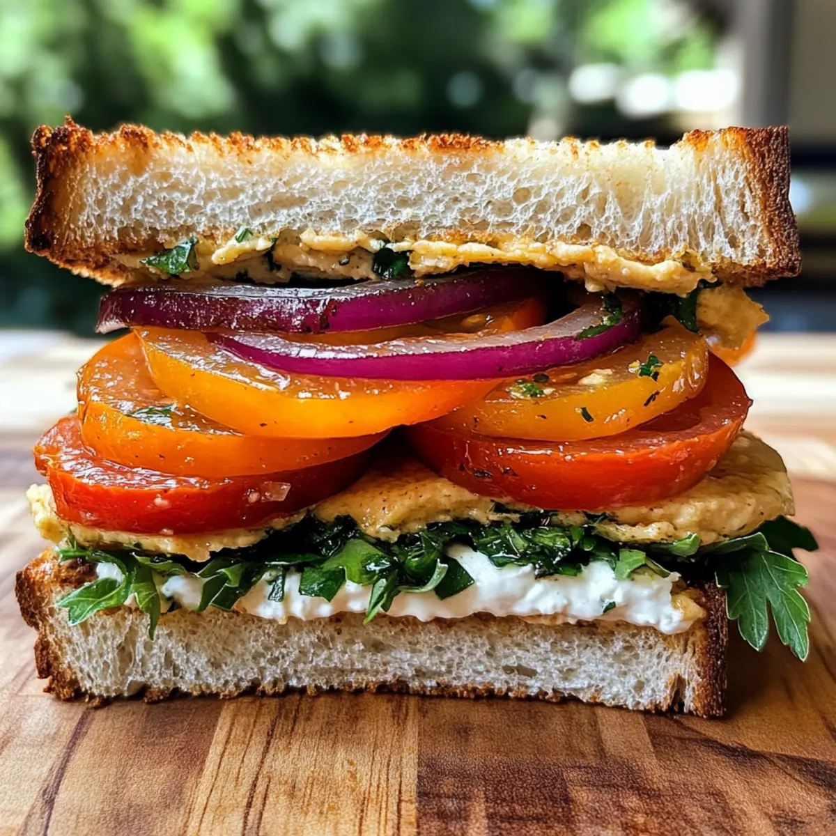 Marinated Tomato Sandwich