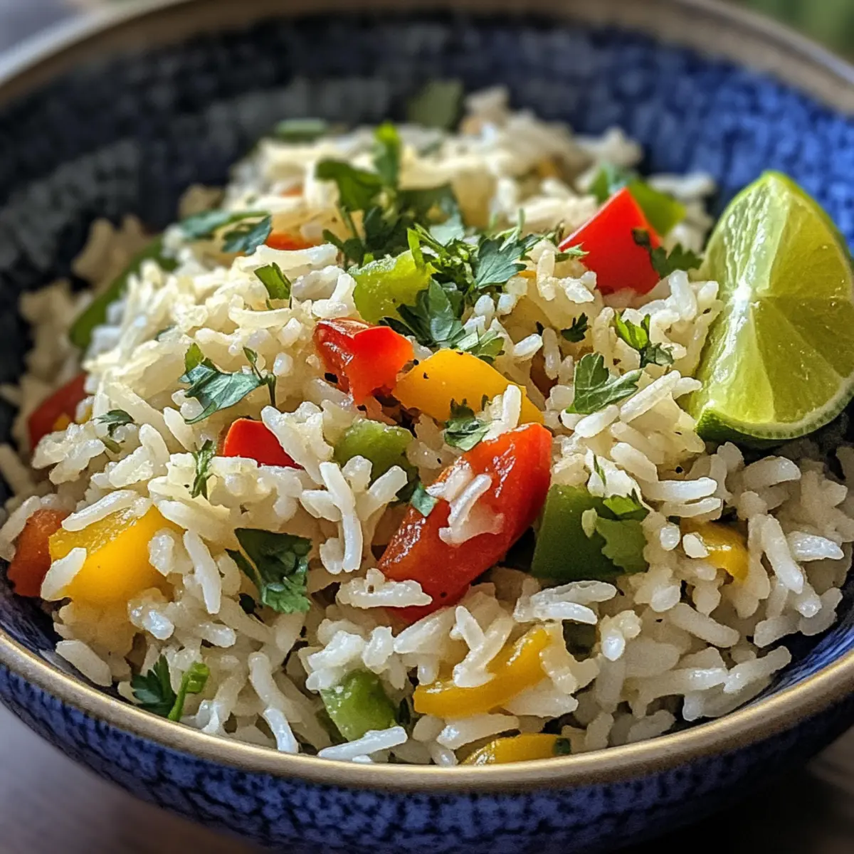 Tropical Island Coconut Pepper Rice for a Flavorful Twist