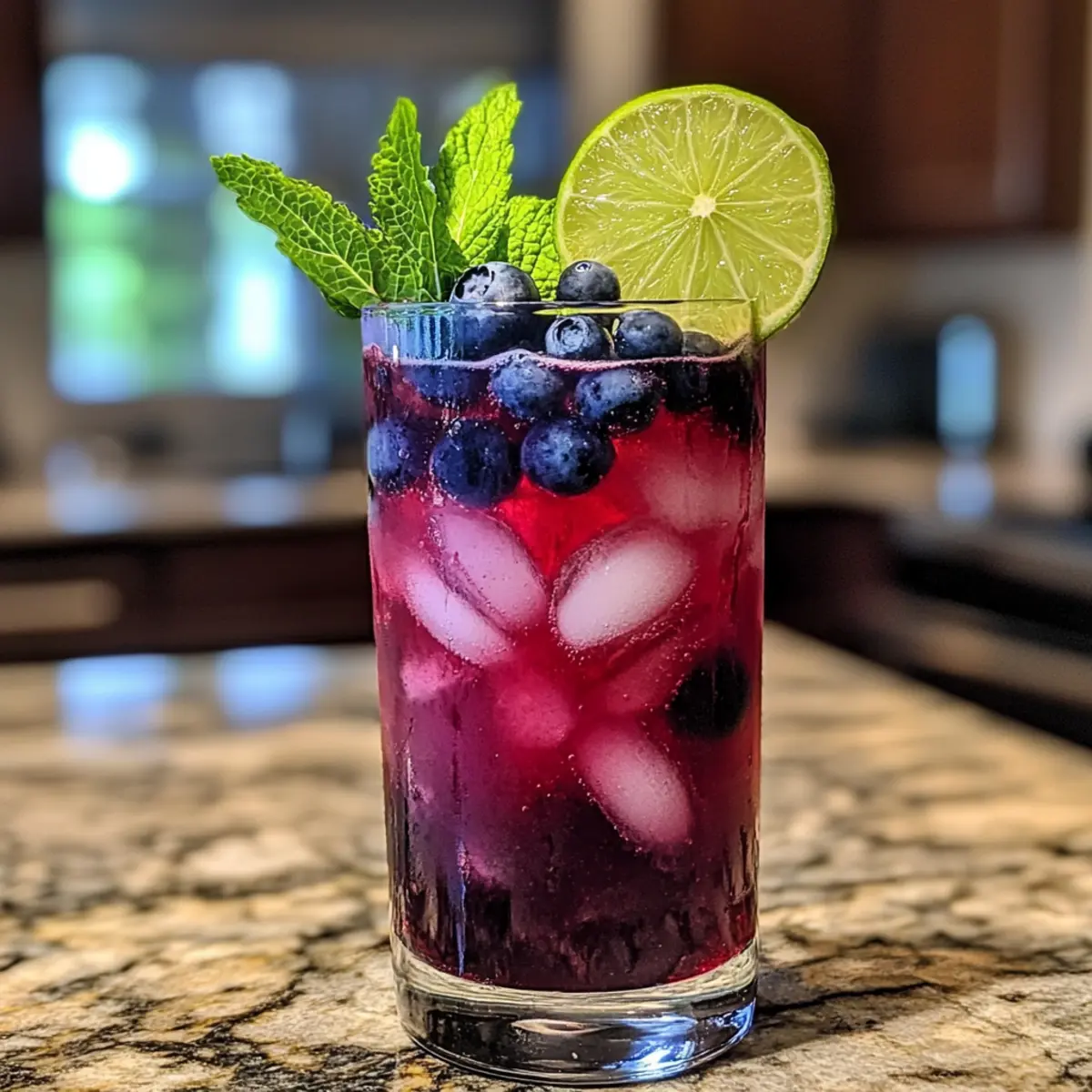 Blueberry Coconut Cooler Mocktail