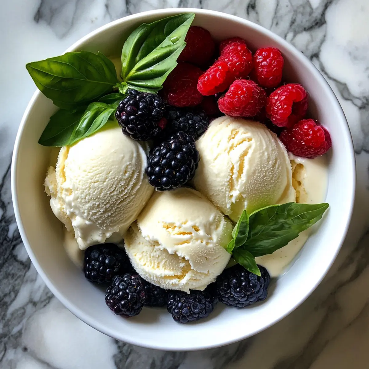 Lemon Basil Ice Cream