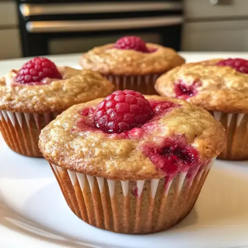Raspberry Banana Cottage Cheese Muffins