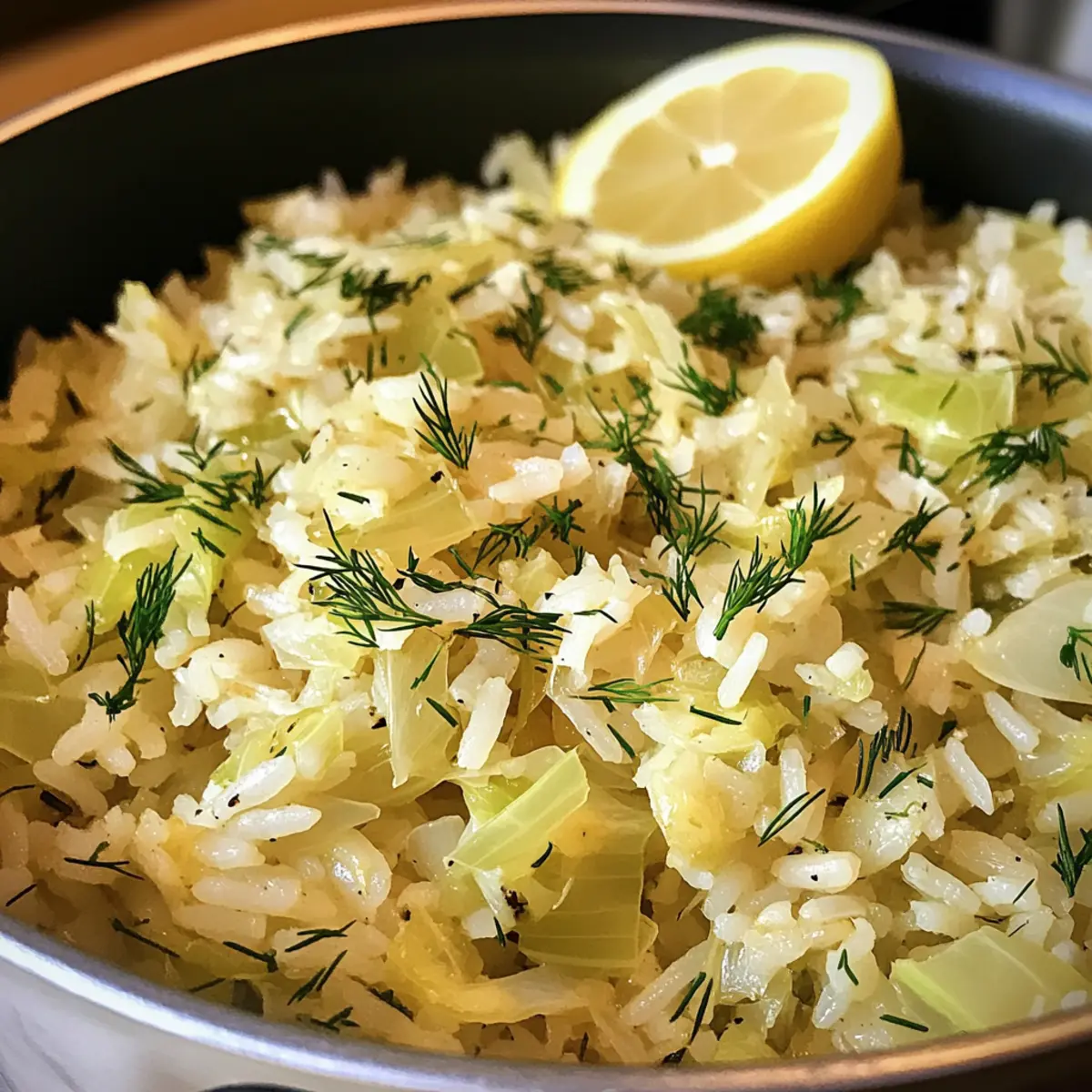 Greek Rice with Cabbage