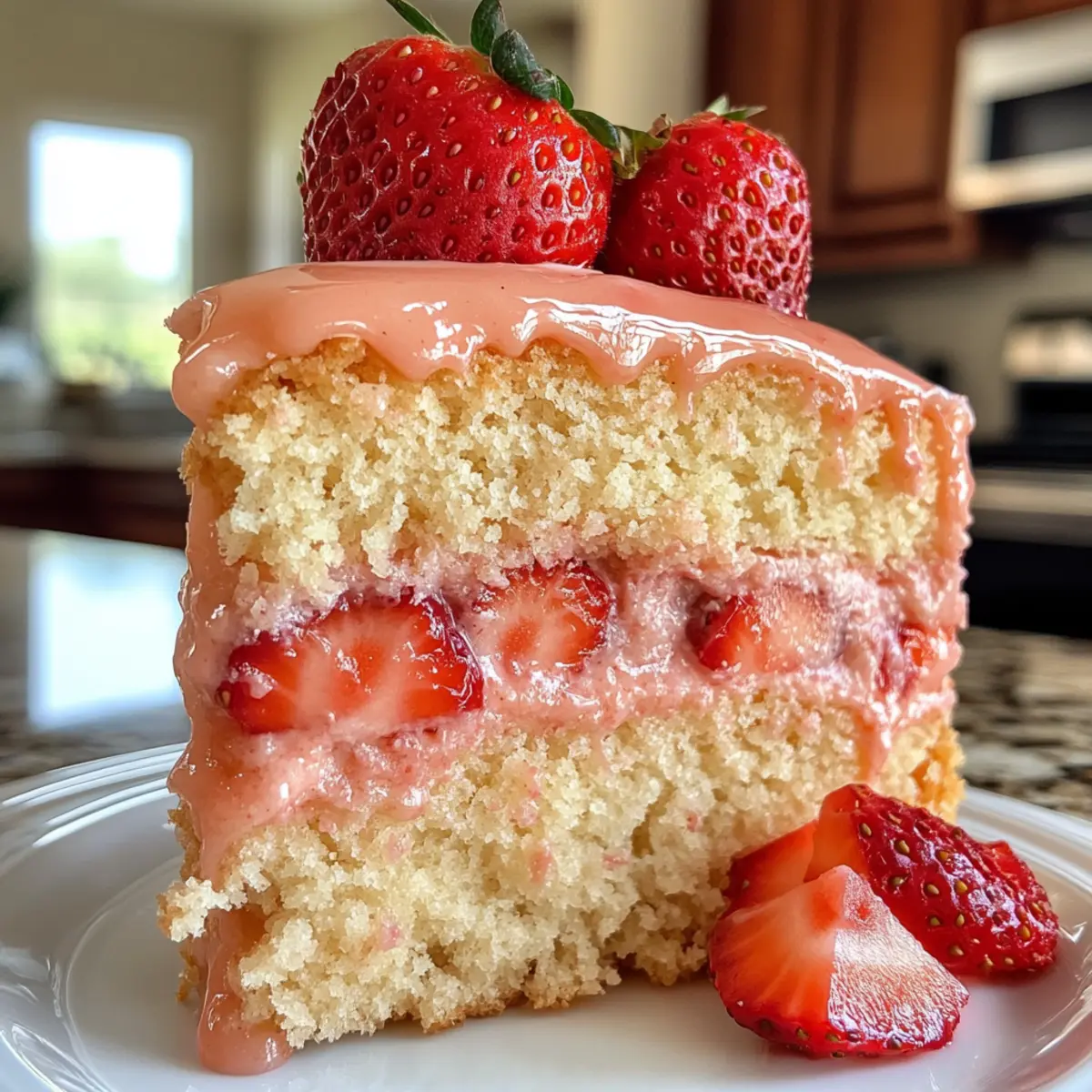 Strawberry Milkshake Pound Cake