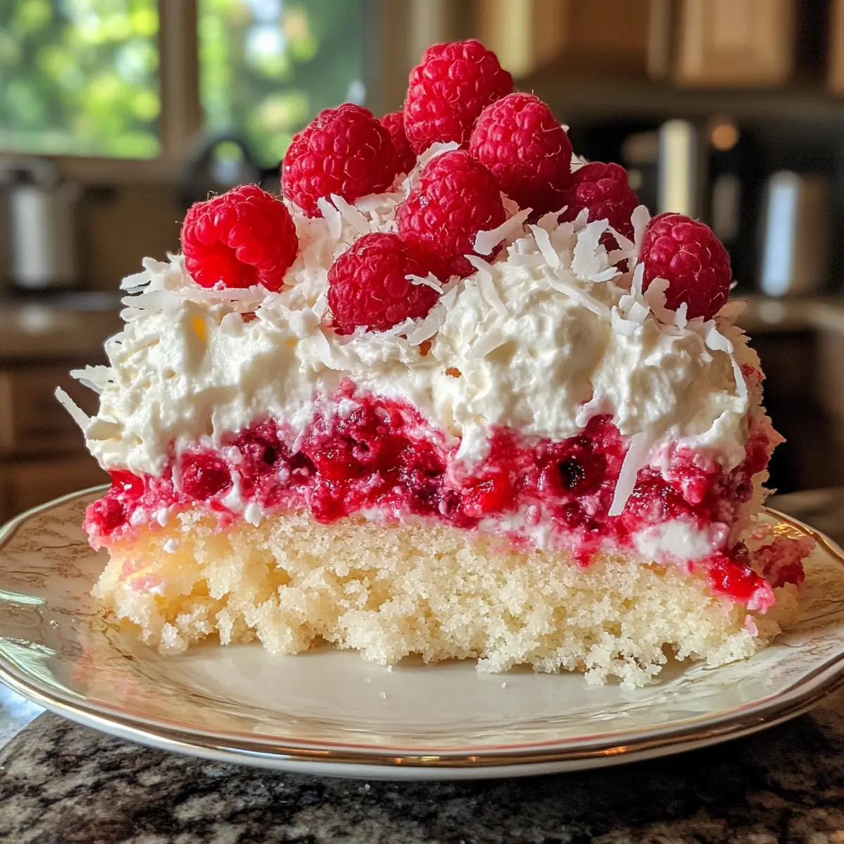 Raspberry Zinger Poke Cake