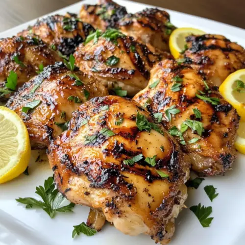 Lemon Ginger Soy Marinated Grilled Chicken