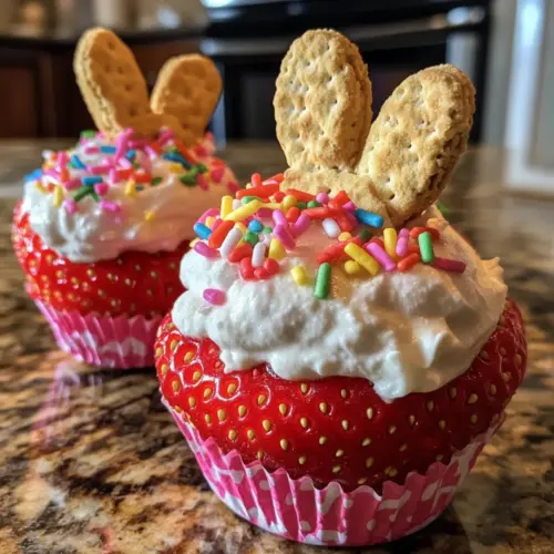 Bunny Cheesecake Strawberries
