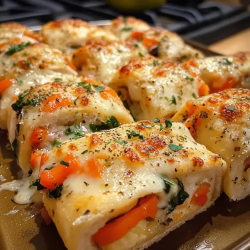 Veggie-Loaded Homemade Pizza Rolls