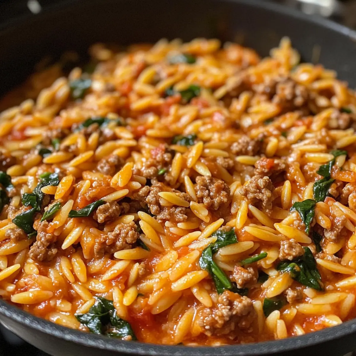 Ground Beef Orzo