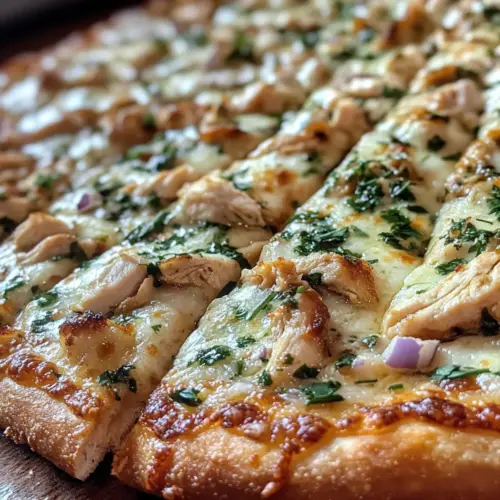 Roasted Garlic Chicken Pizza
