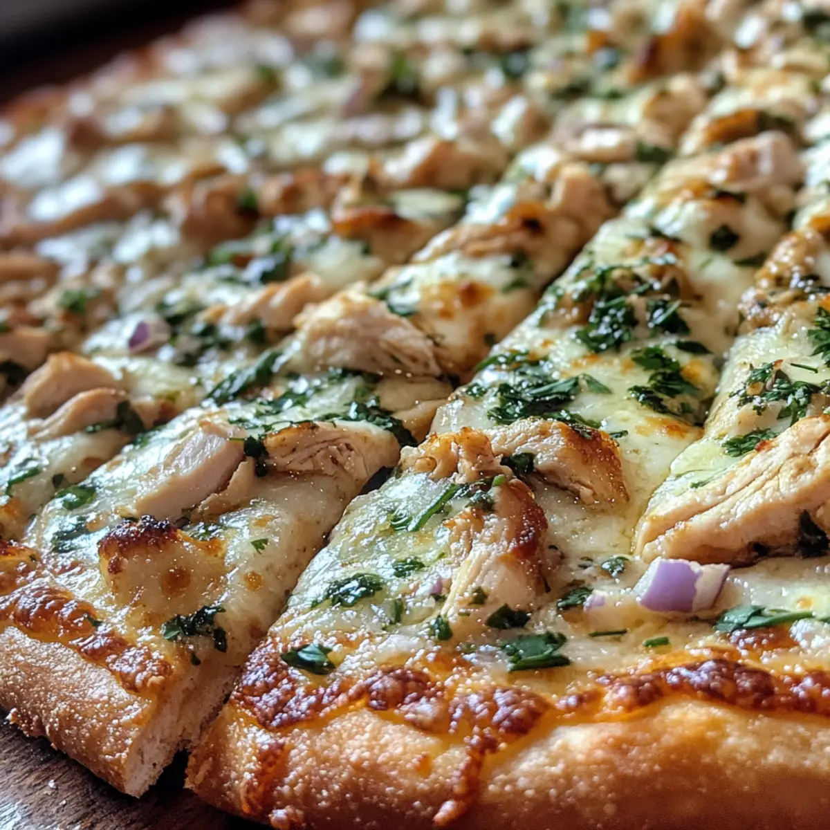 Roasted Garlic Chicken Pizza