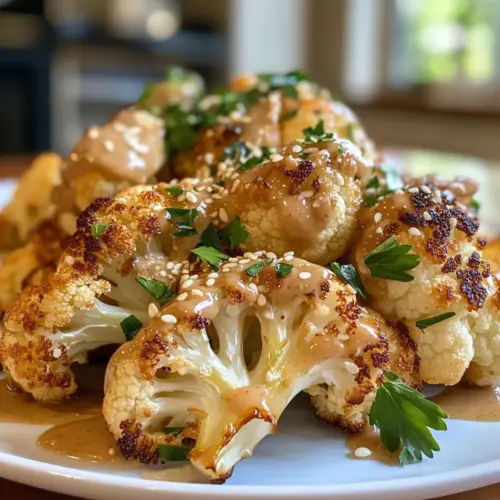Moroccan Cauliflower with Tahini-Honey
