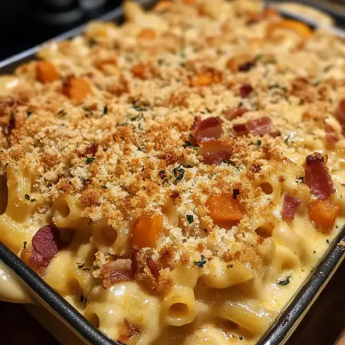 Pumpkin Mac and Cheese with Bacon