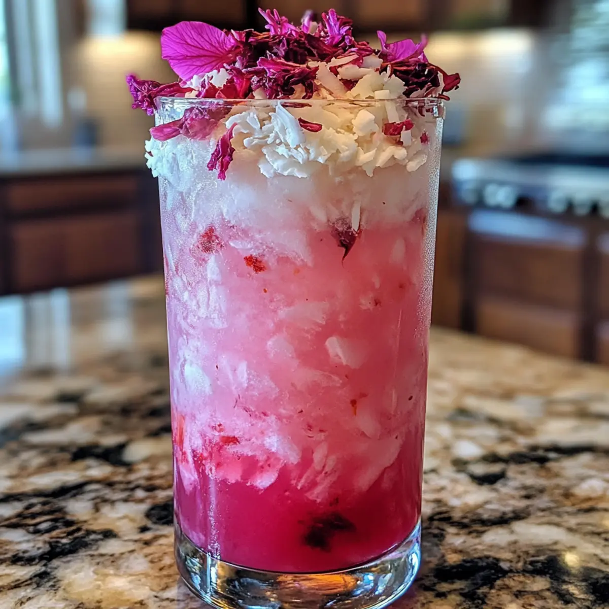 Coconut Hibiscus Breeze Mocktail