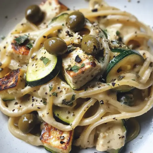 Creamy Vegan Courgette Pasta