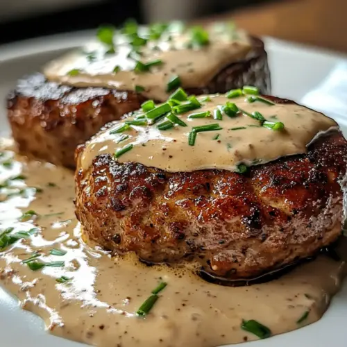 Salisbury Steaks in Horseradish Parmesan Sauce