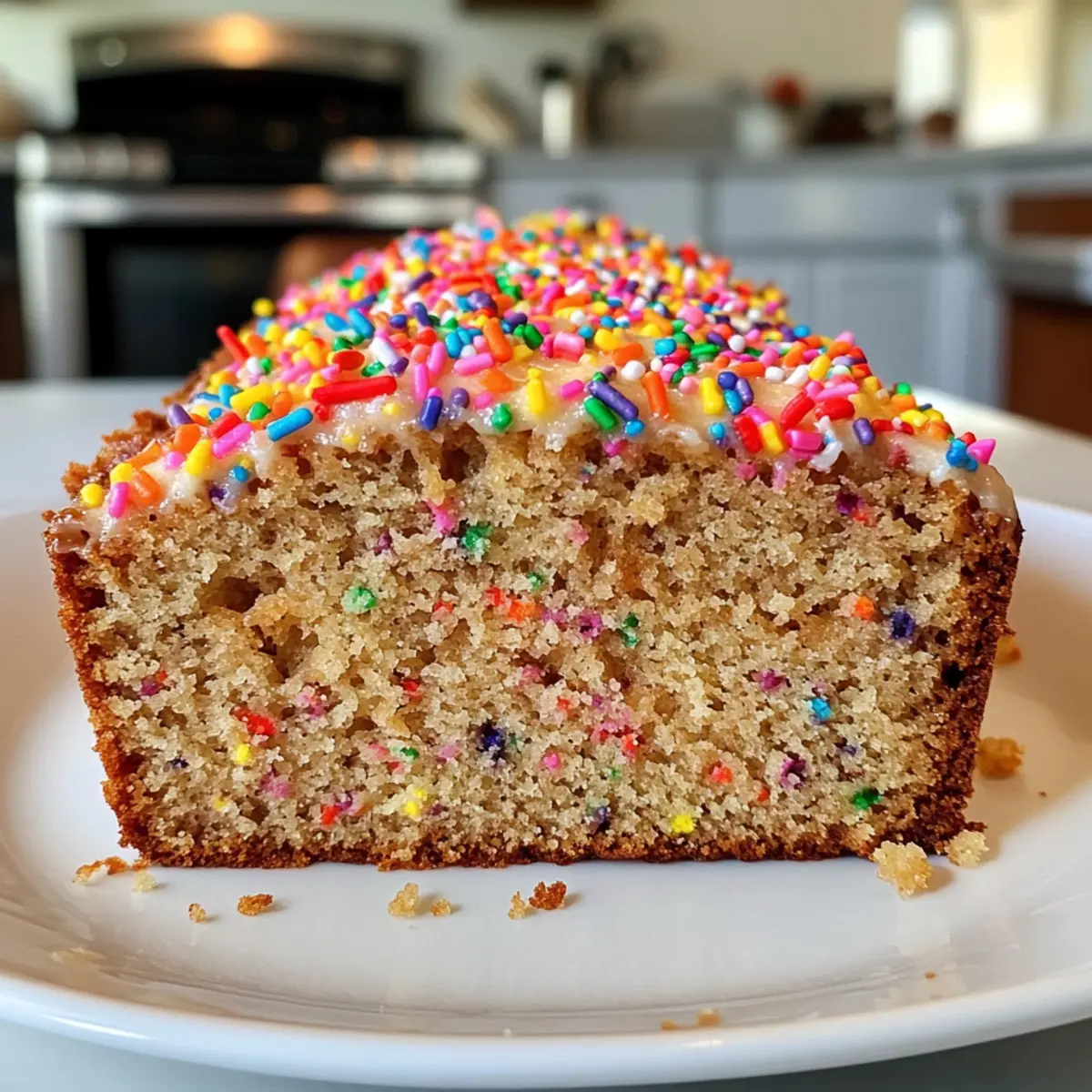 Brown Butter Birthday Cake Banana Bread