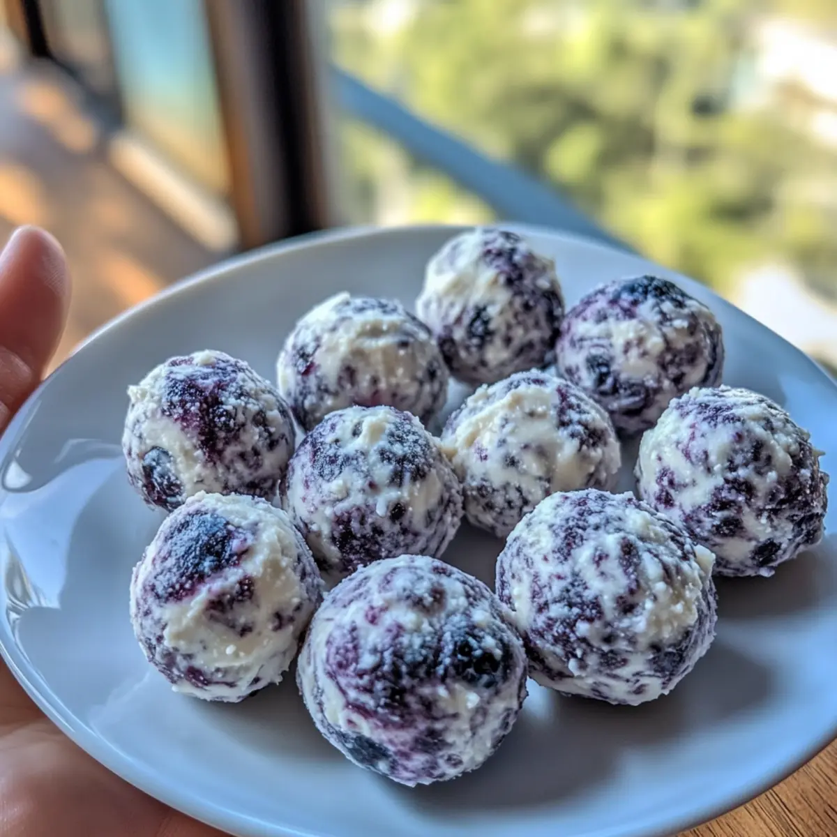 Blueberry Cheesecake Protein Bites