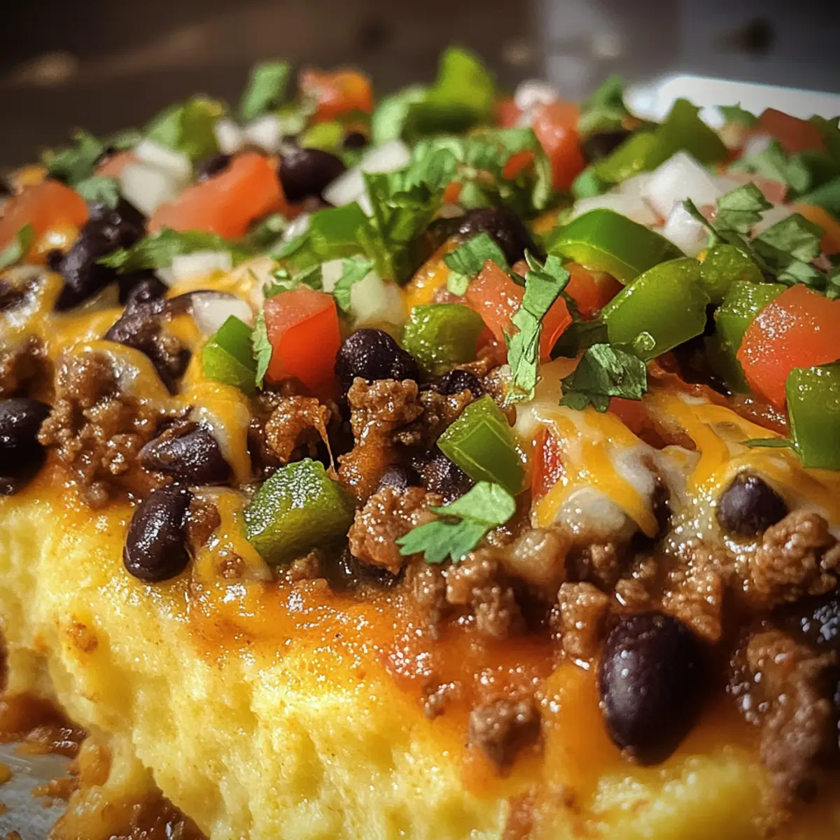 Spicy Taco Polenta Bake