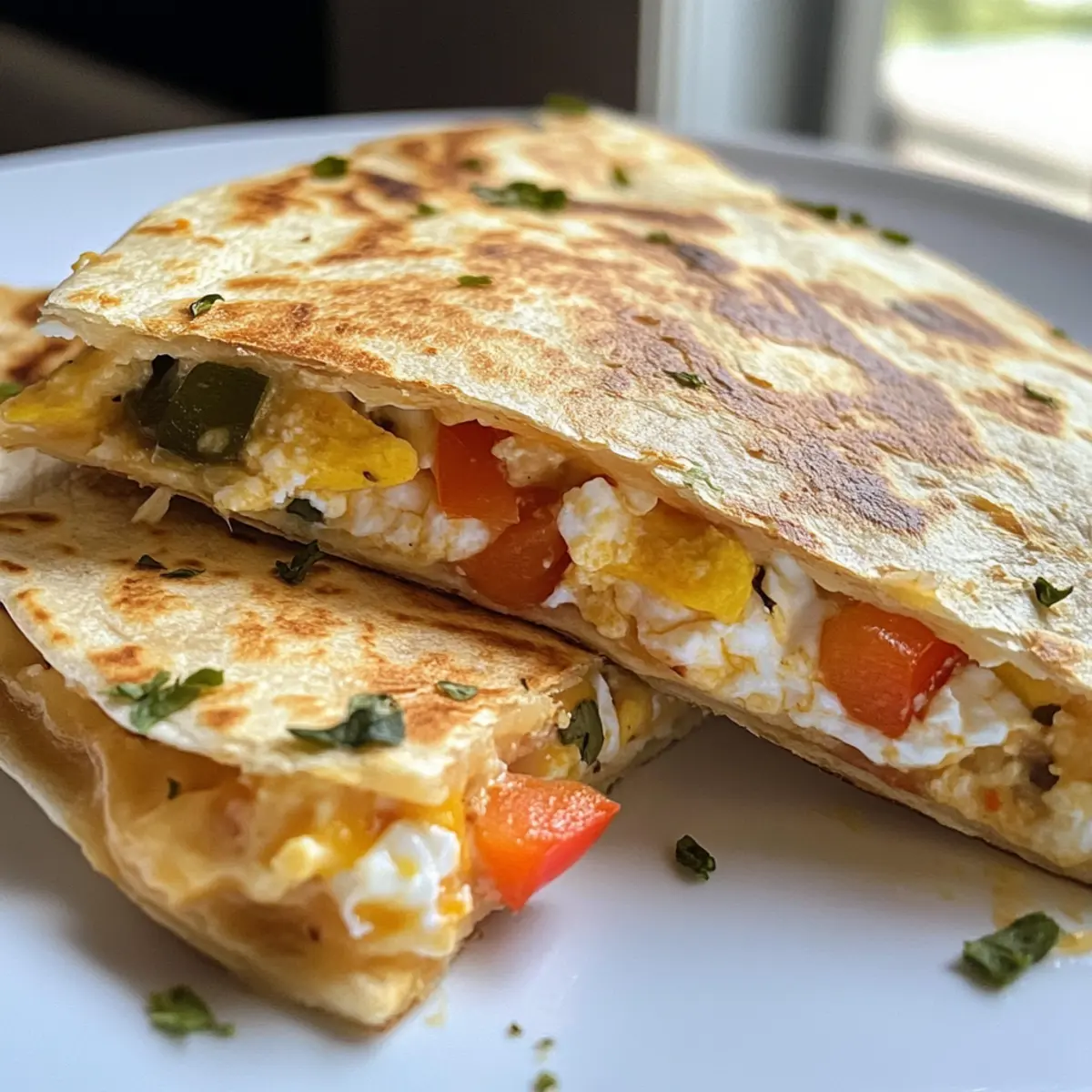 Cottage Cheese Egg White Quesadillas
