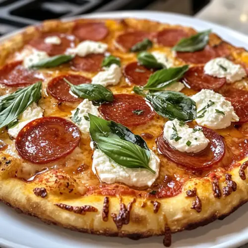 Hot Honey Pepperoni Ricotta Pizza