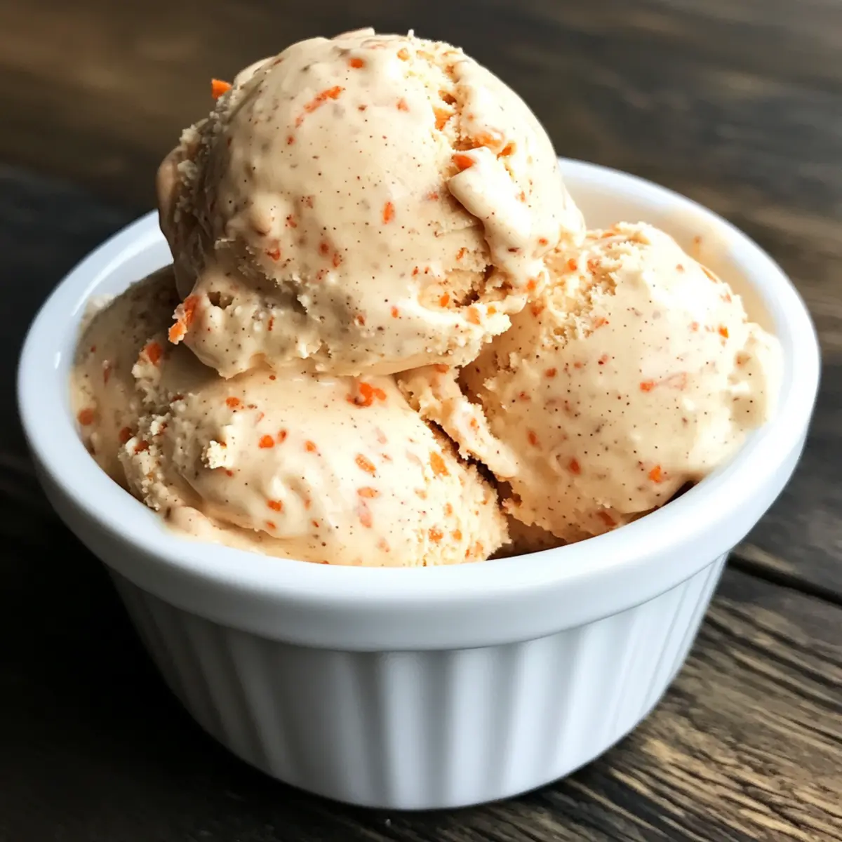 Creamy Carrot Cake Ice Cream with Warm Spices