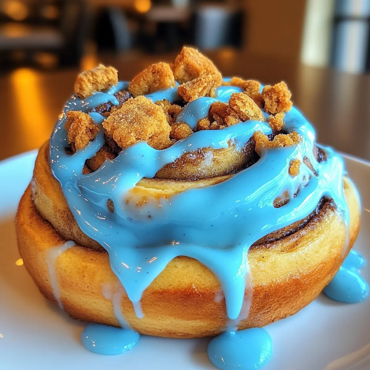 Cookie Monster Cinnamon Rolls
