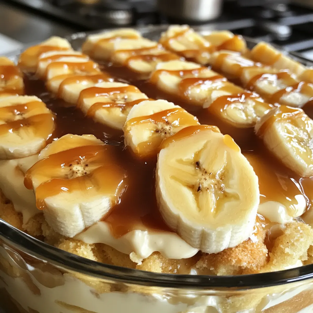 Banana Pudding Tiramisu with Caramel